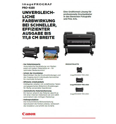imagePROGRAF PRO 4100, Datenblatt, 2 Seiten, Stand: Dezember 2019