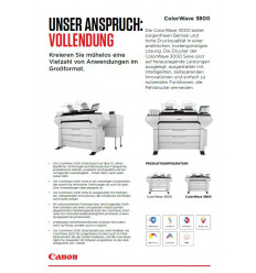 Canon ColorWave 3800 Serie, Datenblatt, 4 Seiten, Stand: September 2020
