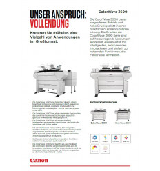 Canon ColorWave 3600 Serie, Datenblatt, 4 Seiten, Stand: September 2020