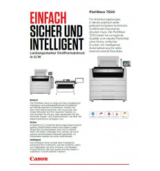 Canon PlotWave 7500 Serie, Datenblatt, 4 Seiten, Stand: August 2020