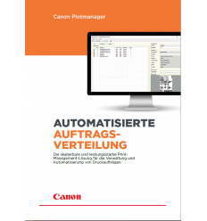 Canon Plotmanager, Datenblatt, 2 Seiten, Stand: Oktober 2019