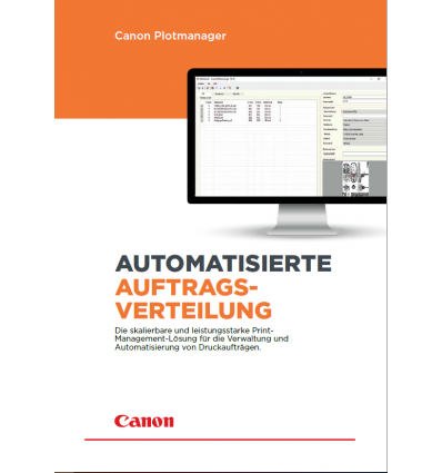 Canon Plotmanager, Datenblatt, 2 Seiten, Stand: Oktober 2019