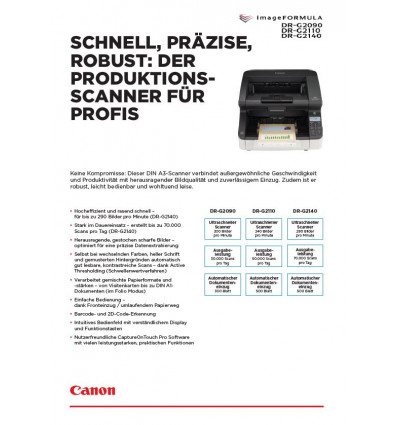 imageFORMULA DR-G 2090 2110 2140, 4 Seiten Stand: Dezember 2018