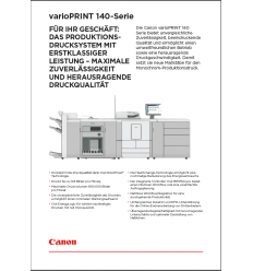 Oce VarioPrint 140-Serie, Datenblatt 4 Seiten, Stand: Juni 2018