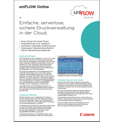 uniFLOW Online, Datenblatt, 2 Seiten, Stand: April 2017