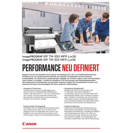 imagePROGRAF TM-350 MFP Lm36_imagePROGRAF TM-355 MFP Lm36_Datasheet